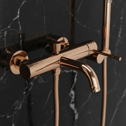 Badewannenarmatur Lungo Diamond Kupfer