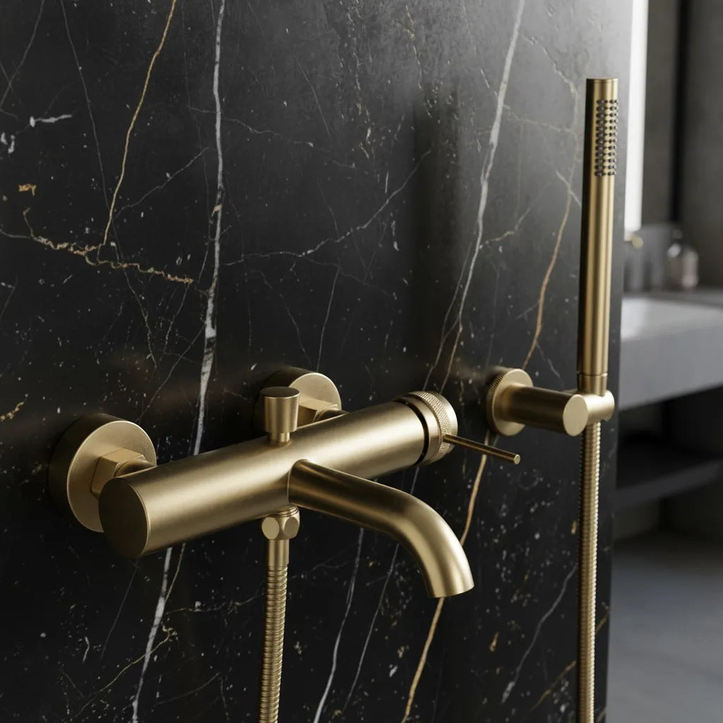 Badewannenarmatur Lungo Grip Gold Matt