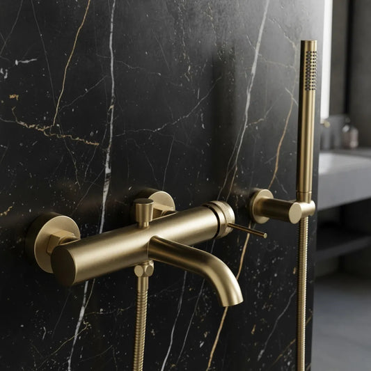 Badewannenarmatur Lungo Grip Gold Matt