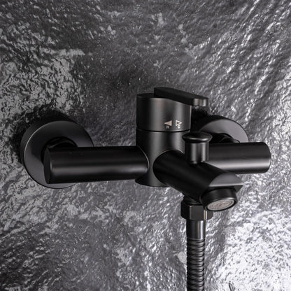 Badewannenarmatur Ontario Schwarz Matt