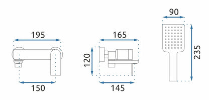 Badewannenarmatur Storm Chrom