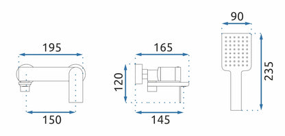 Badewannenarmatur Storm Gold