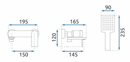 Badewannenarmatur Storm Gold Matt