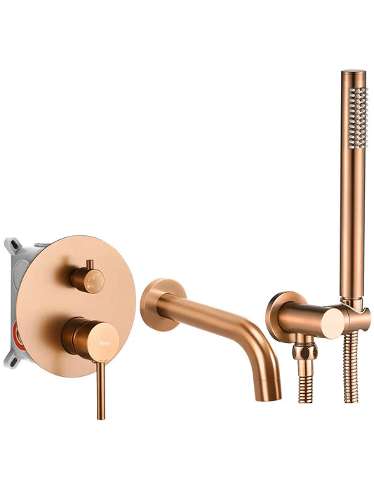 Badewannenarmatur Unterputz Lungo Kupfer Matt