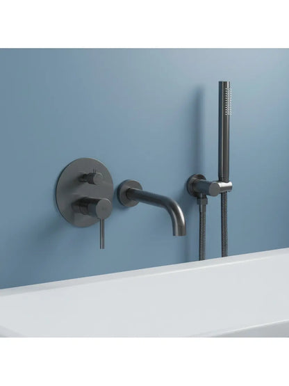 Badewannenarmatur Unterputz Lungo Titan Matt