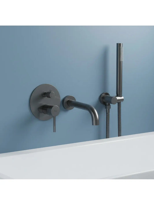 Badewannenarmatur Unterputz Lungo Titan Matt