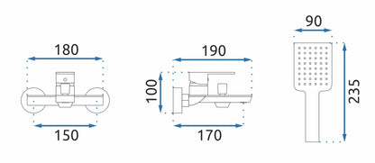 Badewannenarmatur Urban Black