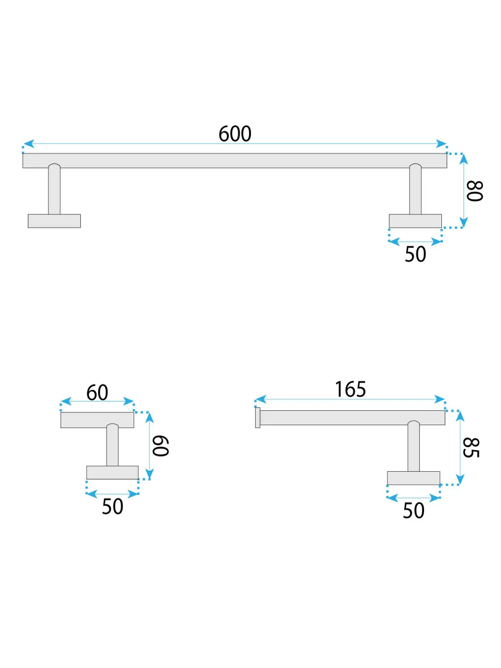 Accessoire-Set Ari Gold Matt 4-teilig