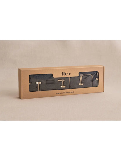 Accessoire-Set GRID Brush Gold 4-teilig