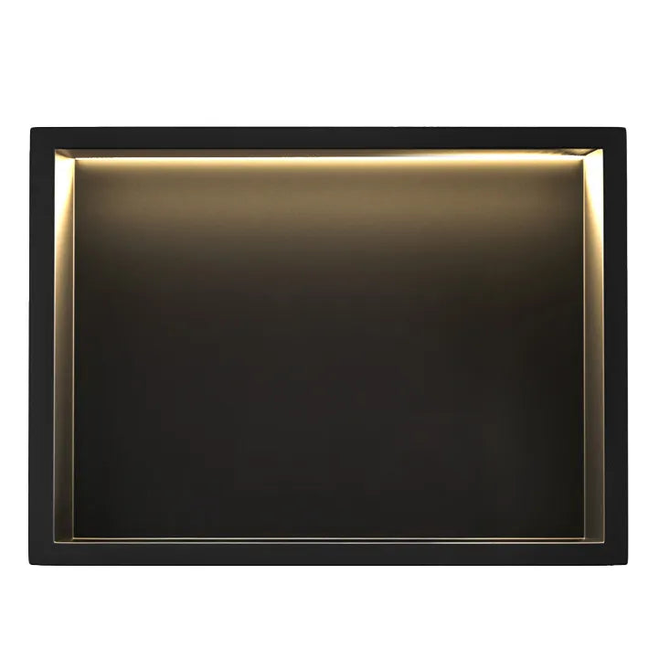 Unterputzregal mit LED Matt Schwarz 30x60cm / 30x45cm