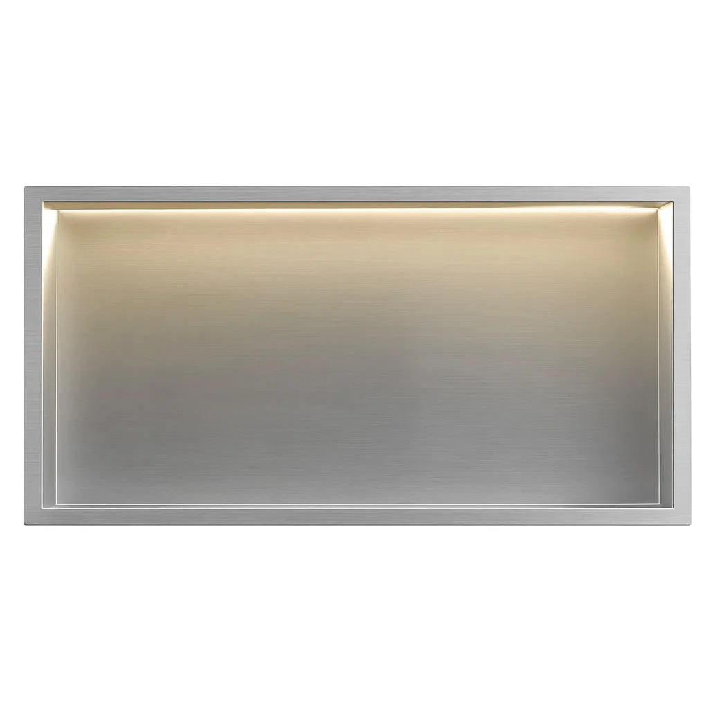 Unterputzregal mit LED Chrom 30x60cm / 30x45cm