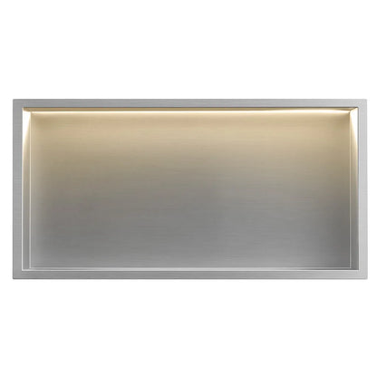 Unterputzregal mit LED Chrom 30x60cm / 30x45cm