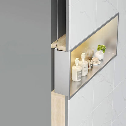 Unterputzregal mit LED Chrom 30x60cm / 30x45cm