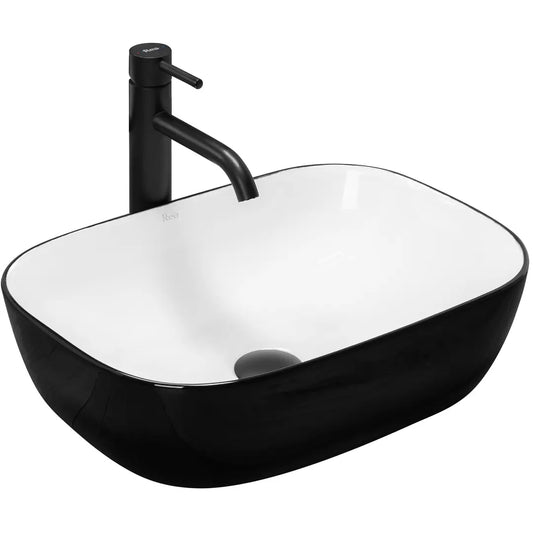 Aufsatzwaschbecken Belinda Black White 46,5x33cm