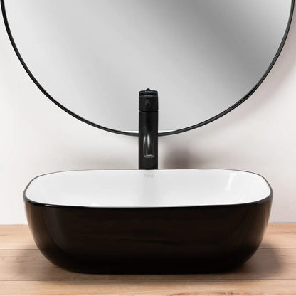Aufsatzwaschbecken Belinda Black White 46,5x33cm