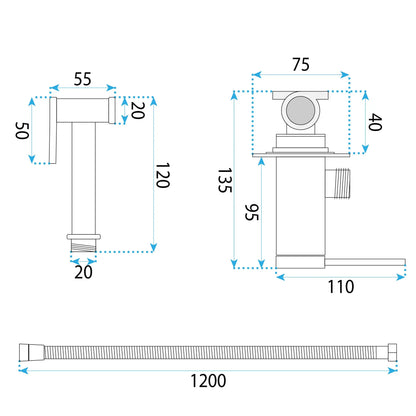 Bidetarmatur Foss Kupfer Matt