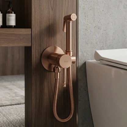 Bidetarmatur Lungo Loop Diamond Kupfer Matt