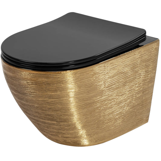 Toilette Carlo Schwarz Brushed Gold