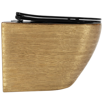 Toilette Carlo Schwarz Brushed Gold