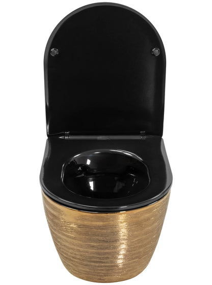 Toilette Carlo Schwarz Brushed Gold