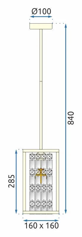 Kristall Deckenlampe Gold APP1111-1CP