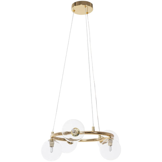 Moderne Deckenlampe Gold mit 6 Glaskugeln - APP1158-6CP