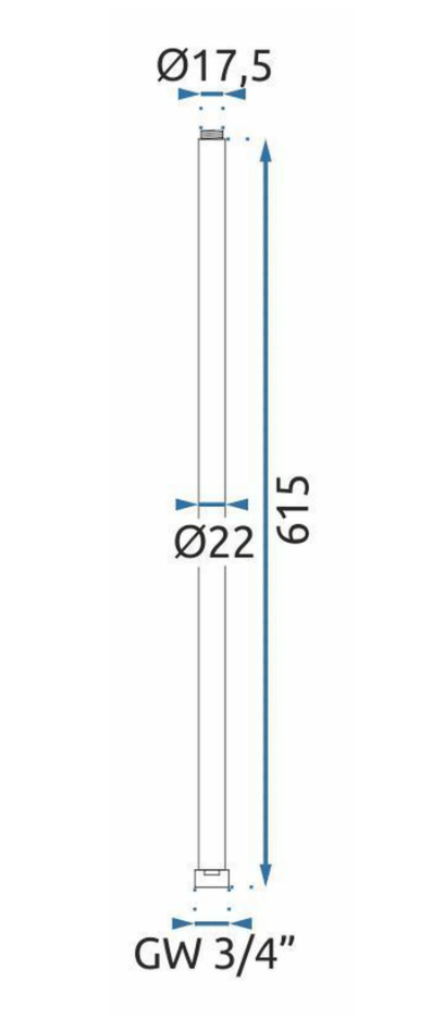 Verlängerung für Dusche 60cm Schwarz Matt