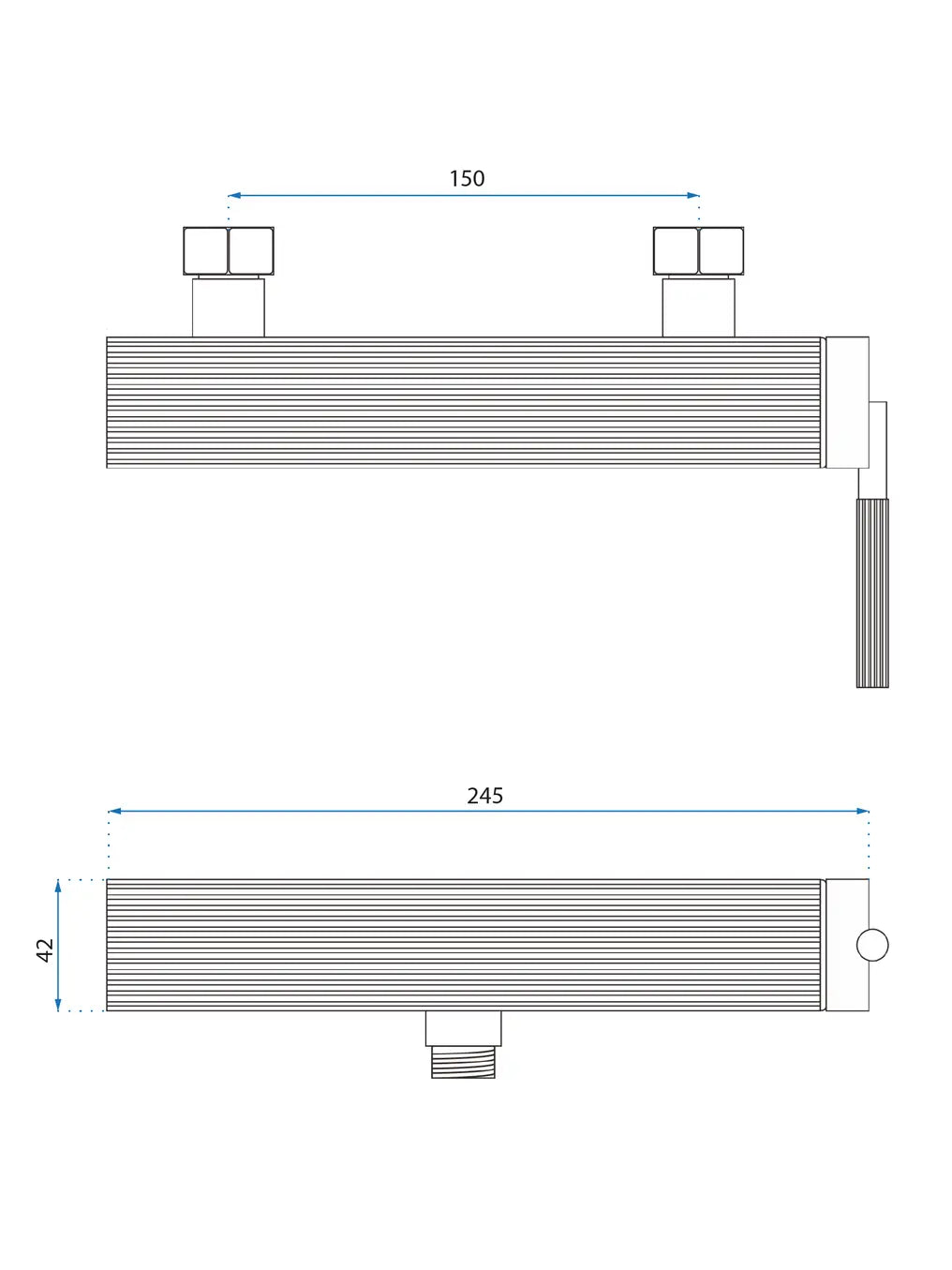 Duscharmatur Argon Kupfer Matt