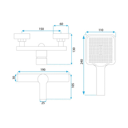 Duscharmatur Argus Kupfer matt