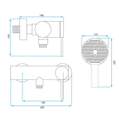 Duscharmatur Foss Gold Matt