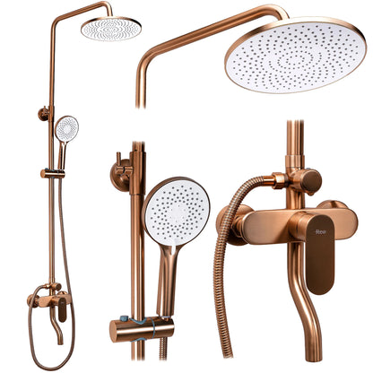 Dusche Drop Kupfer Matt (Duschsystem mit Wannenauslauf)