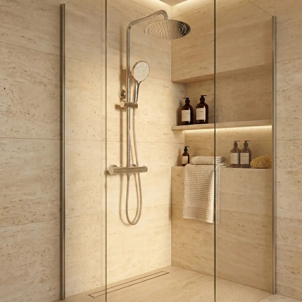 Dusche mit Thermostat Lungo Chrom