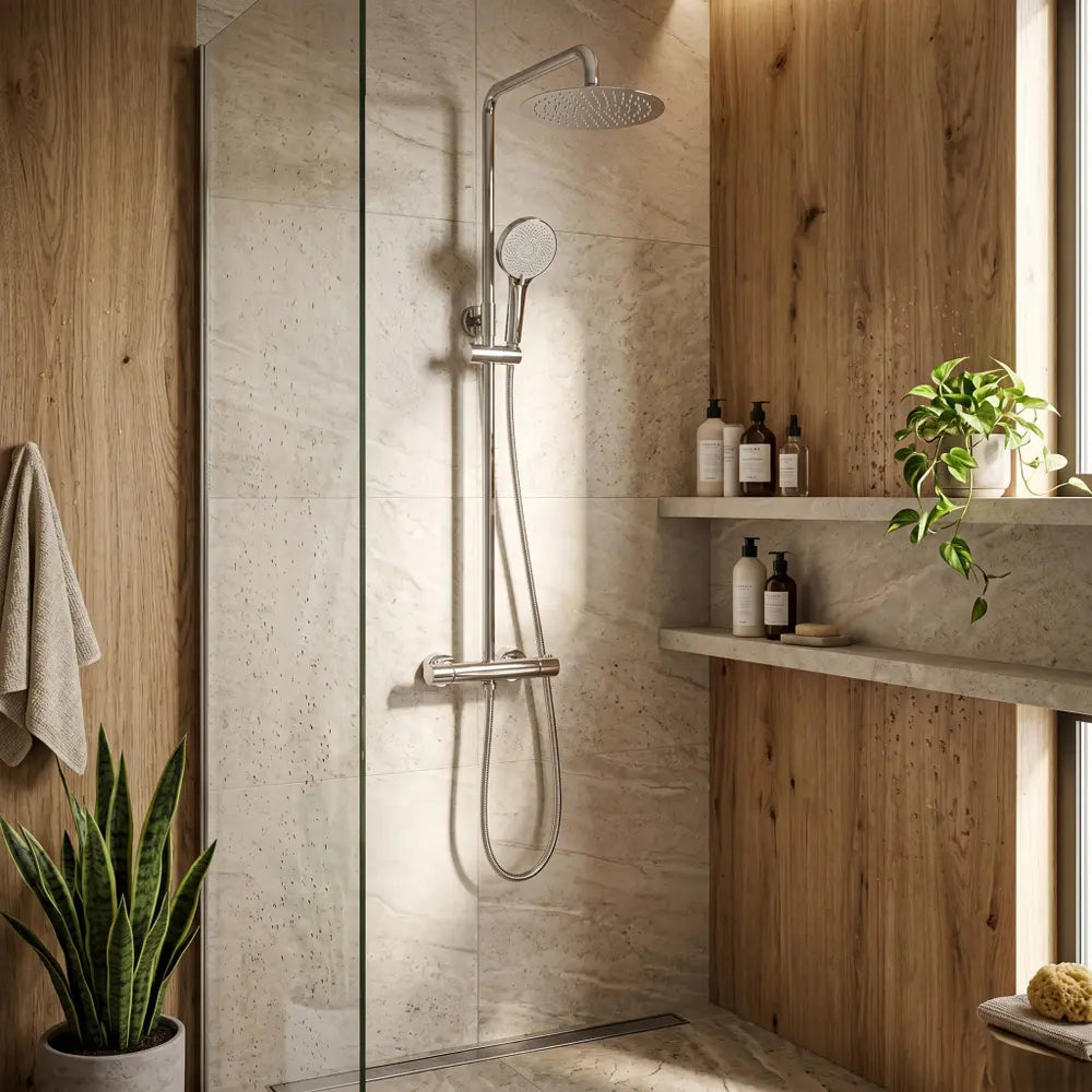 Dusche mit Thermostat Lungo Chrom