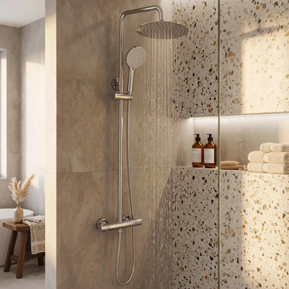 Dusche mit Thermostat Lungo Chrom