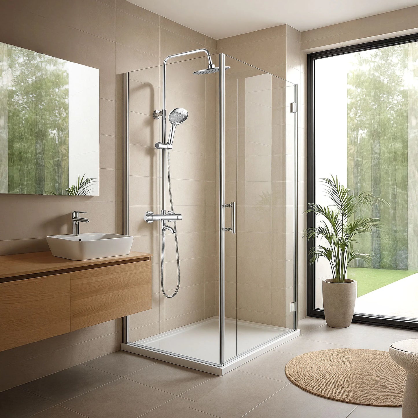 Dusche Lungo Diamond Chrom mit Thermostat