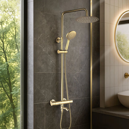 Dusche Lungo Diamond Gold mit Thermostat