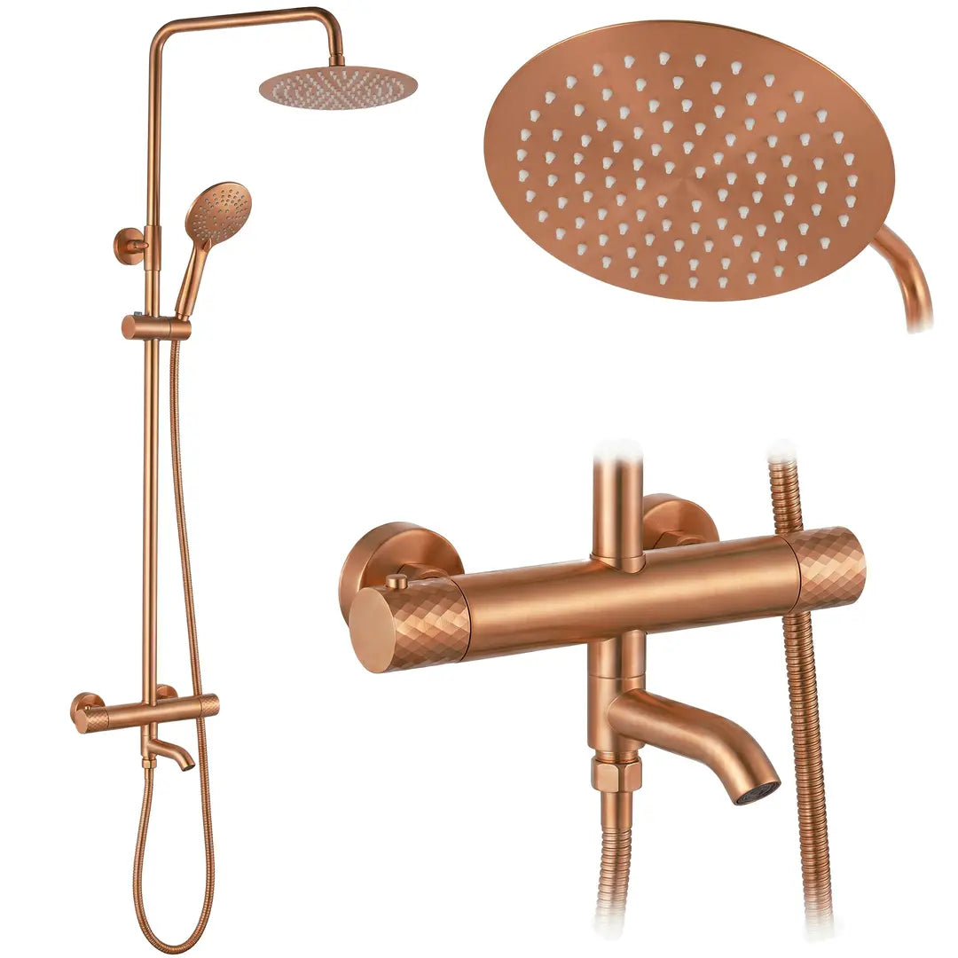 Dusche Lungo Diamond Kupfer Matt