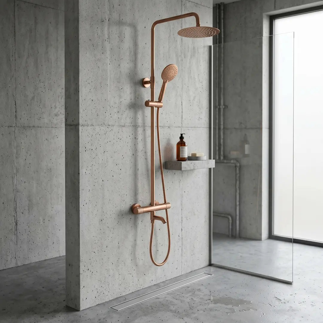 Dusche Lungo Diamond Kupfer Matt