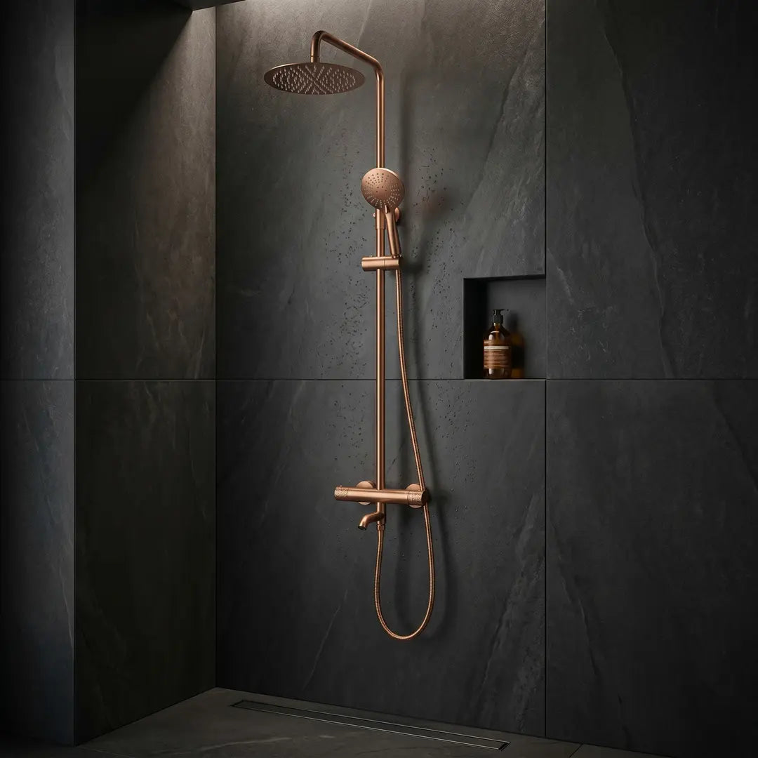 Dusche Lungo Diamond Kupfer Matt