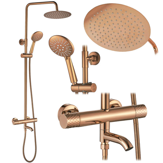 Dusche Lungo Diamond Kupfer mit Thermostat
