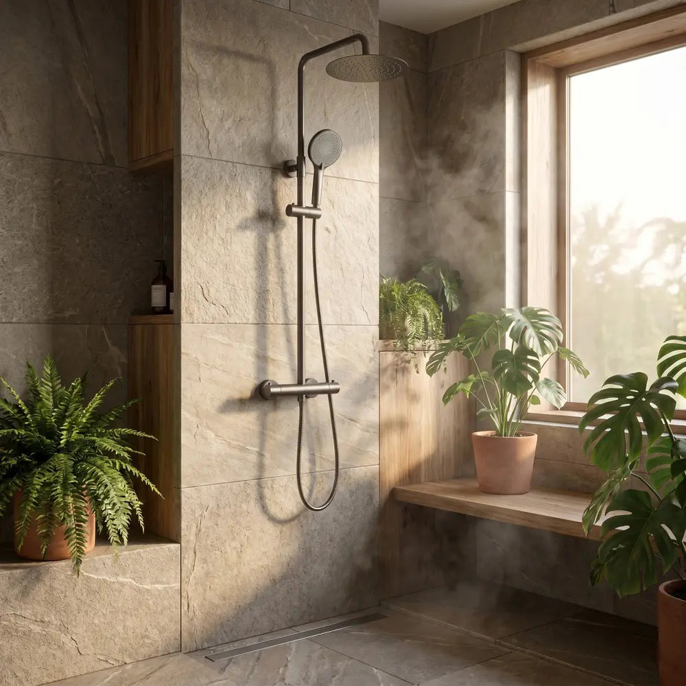 Dusche mit Thermostat Lungo Titan