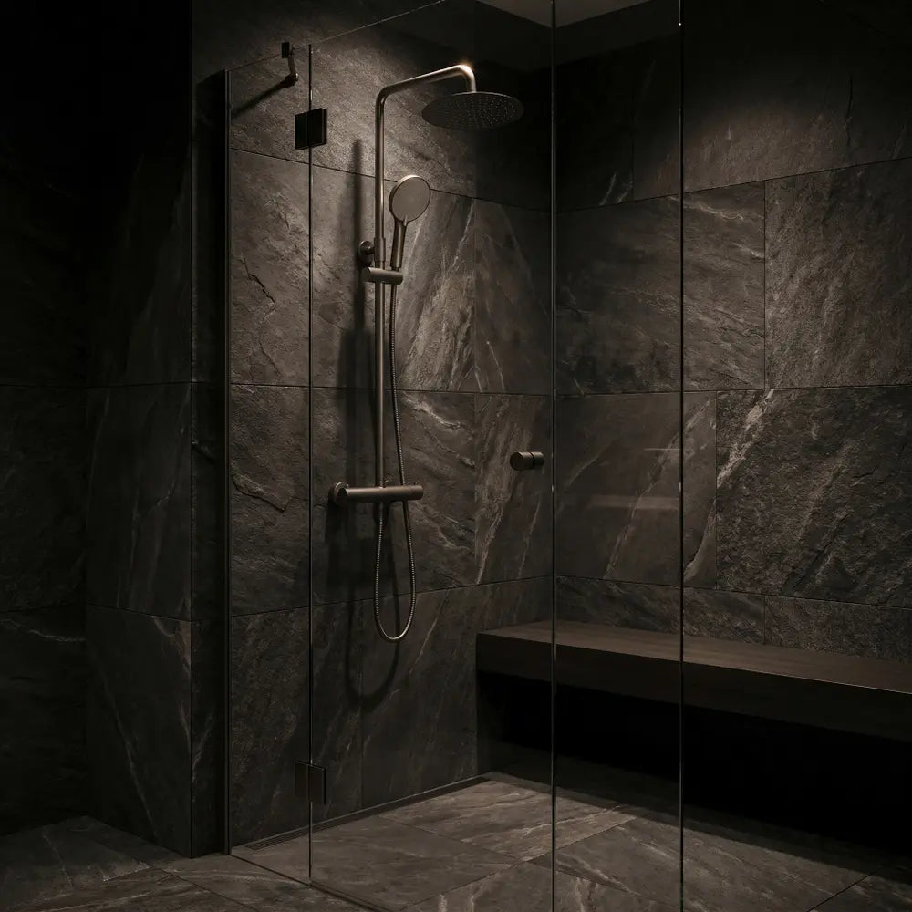 Dusche mit Thermostat Lungo Titan