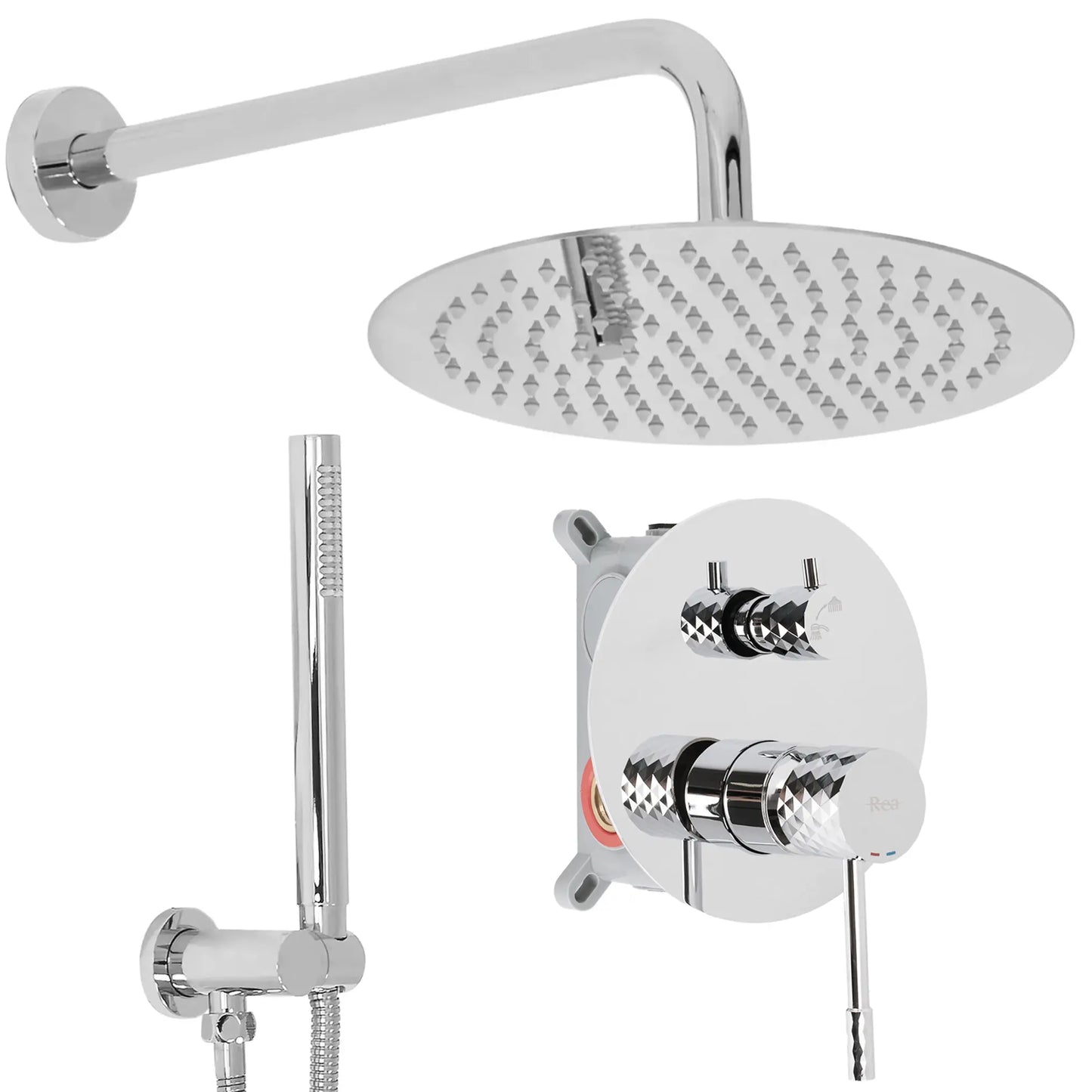 Unterputz Dusche Lungo Diamond Chrom