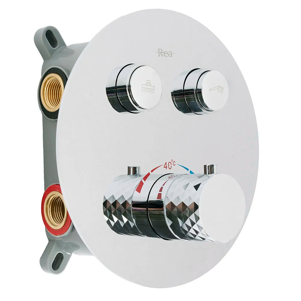Unterputz Dusche Lungo Diamond Chrom (mit Thermostat)