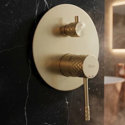 Unterputz Dusche Lungo Diamond Gold Matt