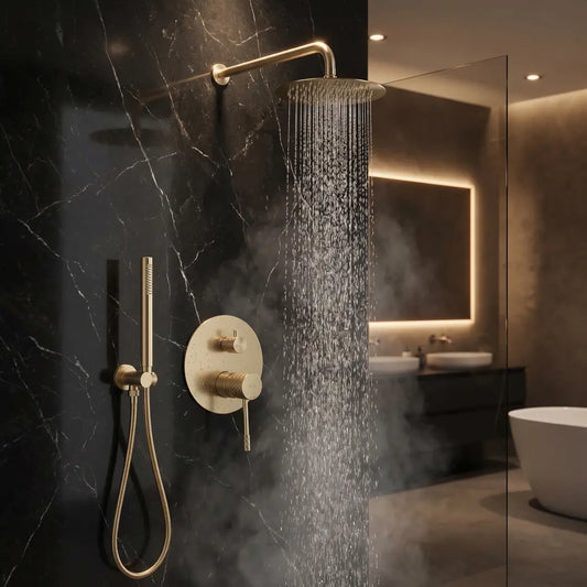 Unterputz Dusche Lungo Diamond Gold Matt