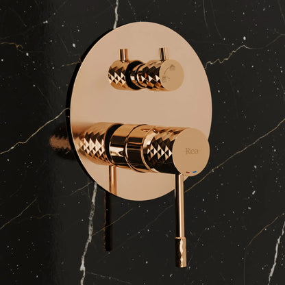 Unterputz Dusche Lungo Diamond Kupfer