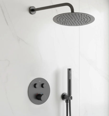 Dusche Unterputz Lungo Titan Matt (mit Thermostat)