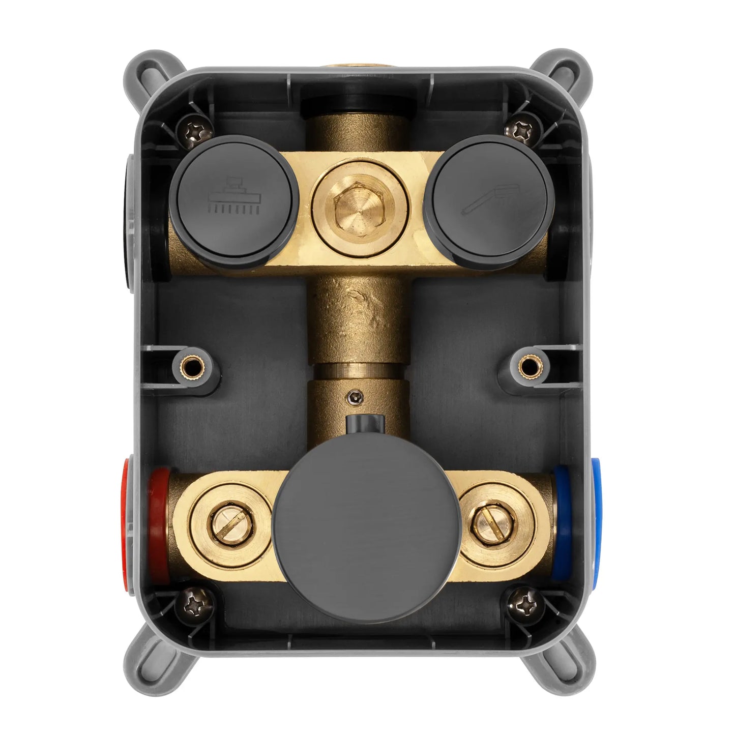 Dusche Unterputz Lungo Titan Matt (mit Thermostat)