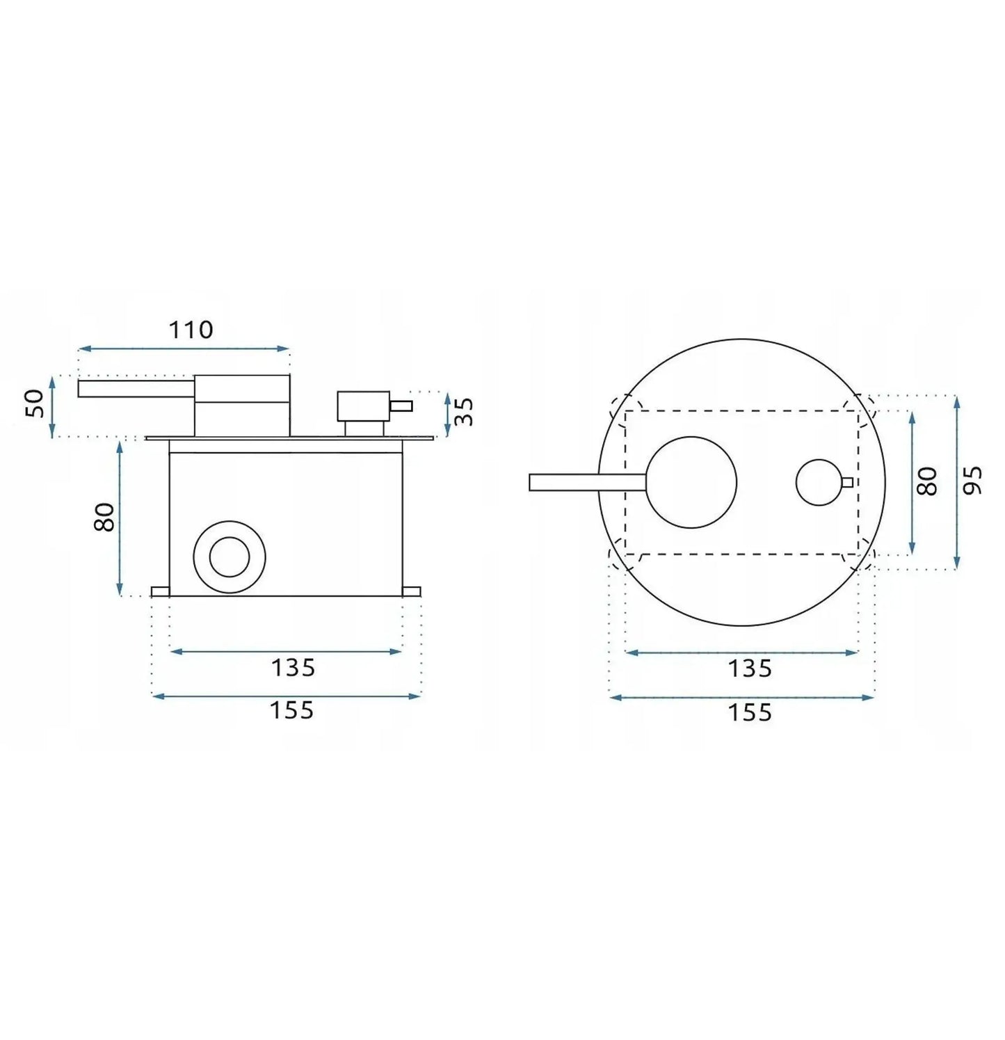 Dusche Unterputz Foss Kupfer Matt